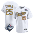 Ldoa LA.Dodgers #25 Tommy Edman Player Gold World Series Collection Limited Home Stitched Jerseys
