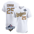 Ldoa LA.Dodgers #25 Tommy Edman Player Gold World Series Limited Elite Home Stitched Jerseys