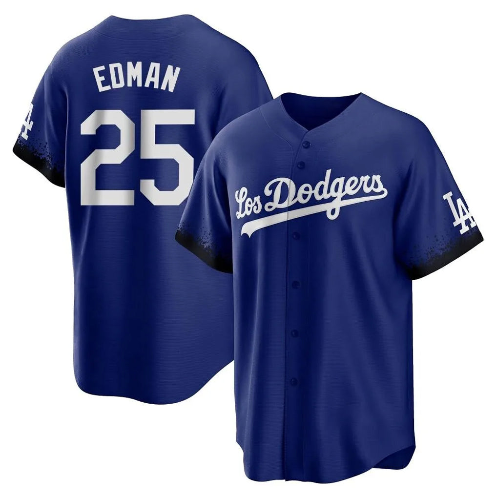Ldoa LA.Dodgers #25 Tommy Edman Player Royal City Connect Home Game Stitched Jerseys