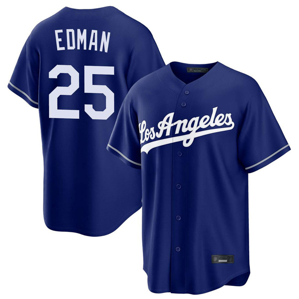 Ldoa LA.Dodgers #25 Tommy Edman Player Royal Game Stitched Jerseys