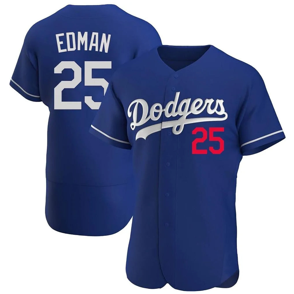 Ldoa LA.Dodgers #25 Tommy Edman Player Royal Limited Elite Home Stitched Jerseys