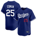 Ldoa LA.Dodgers #25 Tommy Edman Player Royal Limited Home Stitched Jerseys