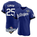 Ldoa LA.Dodgers #25 Tommy Edman Player Royal World Series City Connect Elite Home Stitched Jerseys