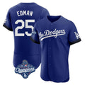 Ldoa LA.Dodgers #25 Tommy Edman Player Royal World Series Meet City Connect Elite Home Stitched Jerseys