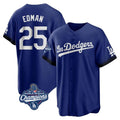 Ldoa LA.Dodgers #25 Tommy Edman Player Royal World Series Meet City Connect Home Game Stitched Jerseys