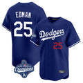 Ldoa LA.Dodgers #25 Tommy Edman Player Royal World Series Meet Limited Home Stitched Jerseys