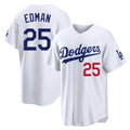 Ldoa LA.Dodgers #25 Tommy Edman Player White Home Game Stitched Jerseys