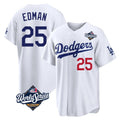 Ldoa LA.Dodgers #25 Tommy Edman Player White World Series Home Game Stitched Jerseys