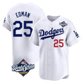 Ldoa LA.Dodgers #25 Tommy Edman Player White World Series Limited Home Stitched Jerseys