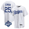 Ldoa LA.Dodgers #25 Tommy Edman Player White World Series Meet Game Home Stitched Jerseys