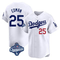 Ldoa LA.Dodgers #25 Tommy Edman Player White World Series Meet Limited Home Stitched Jerseys