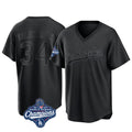 Ldoa LA.Dodgers #34 Fernando Valenzuela Player Black World Series Meet Pitch Fashion T-shirt Stitched Jerseys