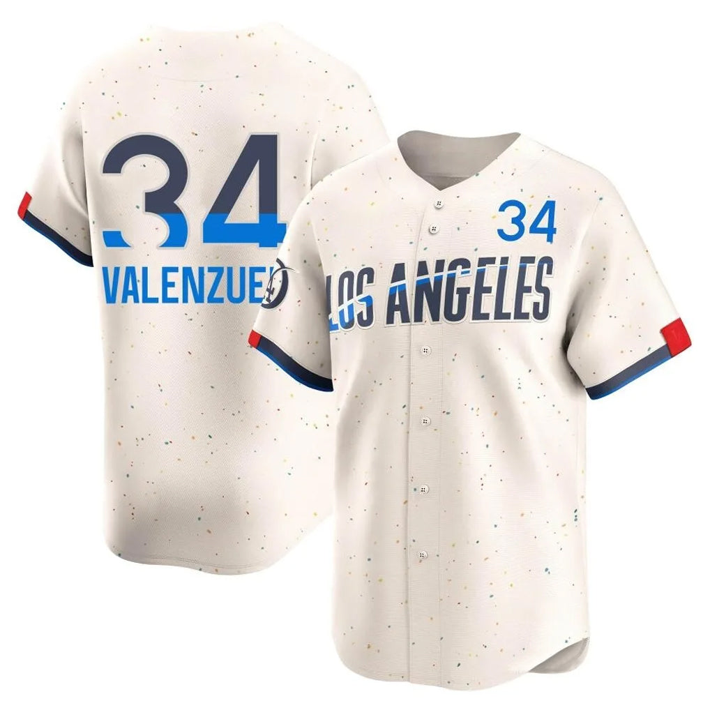 Ldoa LA.Dodgers #34 Fernando Valenzuela Player Cream City Connect Limited Home Stitched Jerseys