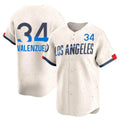 Ldoa LA.Dodgers #34 Fernando Valenzuela Player Cream City Connect Limited Home Stitched Jerseys