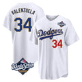 Ldoa LA.Dodgers #34 Fernando Valenzuela Player Gold White World Series 2026 Collection Stadium Limited Stitched Jerseys