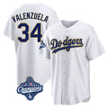 Ldoa LA.Dodgers #34 Fernando Valenzuela Player Gold White World Series Meet 2026 Collection Stadium Game Stitched Jerseys