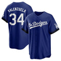Ldoa LA.Dodgers #34 Fernando Valenzuela Player Royal City Connect Home Game Stitched Jerseys