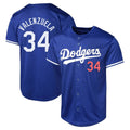 Ldoa LA.Dodgers #34 Fernando Valenzuela Player Royal Limited World Series Stitched Jerseys