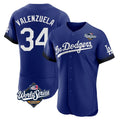 Ldoa LA.Dodgers #34 Fernando Valenzuela Player Royal World Series City Connect Elite Home Stitched Jerseys