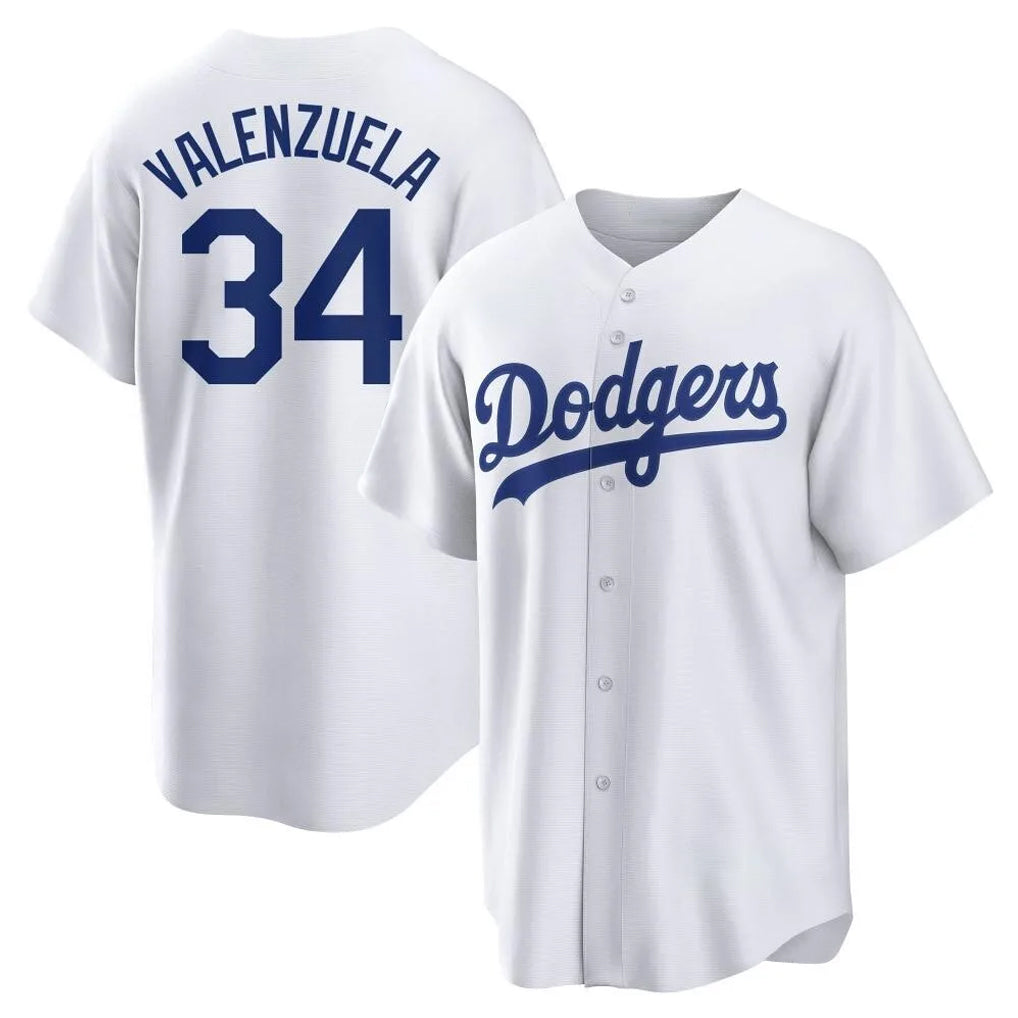 Ldoa LA.Dodgers #34 Fernando Valenzuela Player White Game Home Stitched Jerseys
