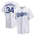 Ldoa LA.Dodgers #34 Fernando Valenzuela Player White Game Home Stitched Jerseys