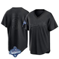 Ldoa LA.Dodgers #3 Edwin D¡§aaz Player Black World Series Meet Pitch Fashion T-shirt Stitched Jerseys