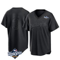 Ldoa LA.Dodgers #3 Edwin D¡§aaz Player Black World Series Pitch Fashion T-shirt Stitched Jerseys