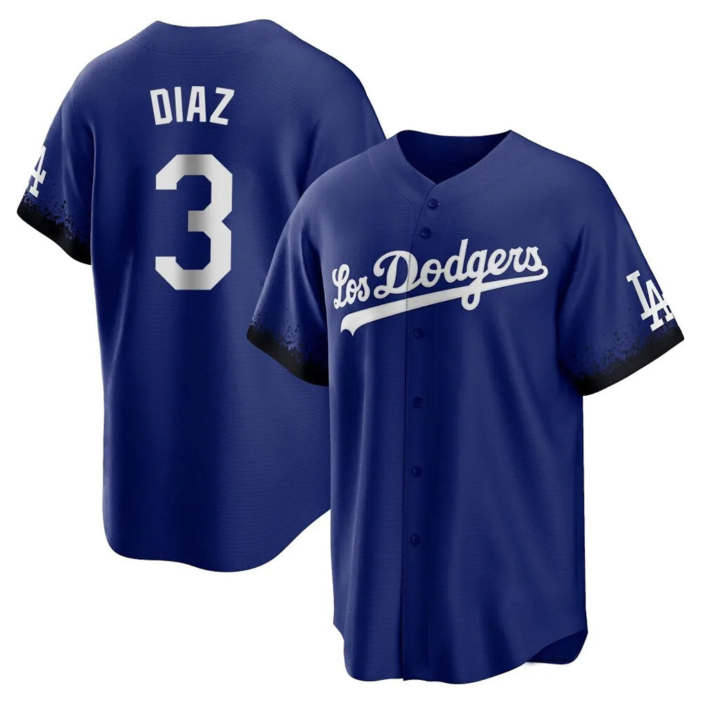 Ldoa LA.Dodgers #3 Edwin D¡§aaz Player Royal City Connect Home Game Stitched Jerseys