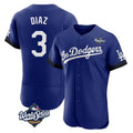 Ldoa LA.Dodgers #3 Edwin D¡§aaz Player Royal World Series City Connect Elite Home Stitched Jerseys