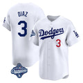 Ldoa LA.Dodgers #3 Edwin D¡§aaz Player White World Series Meet Limited Home Stitched Jerseys