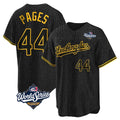 Ldoa LA.Dodgers #44 Andy Pages Player Black Gold World Series Limited Home Stitched Jerseys