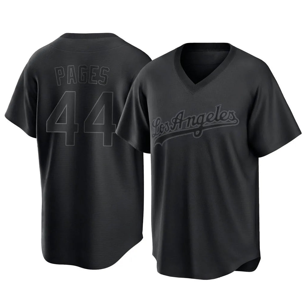 Ldoa LA.Dodgers #44 Andy Pages Player Black Pitch Fashion T-shirt Stitched Jerseys