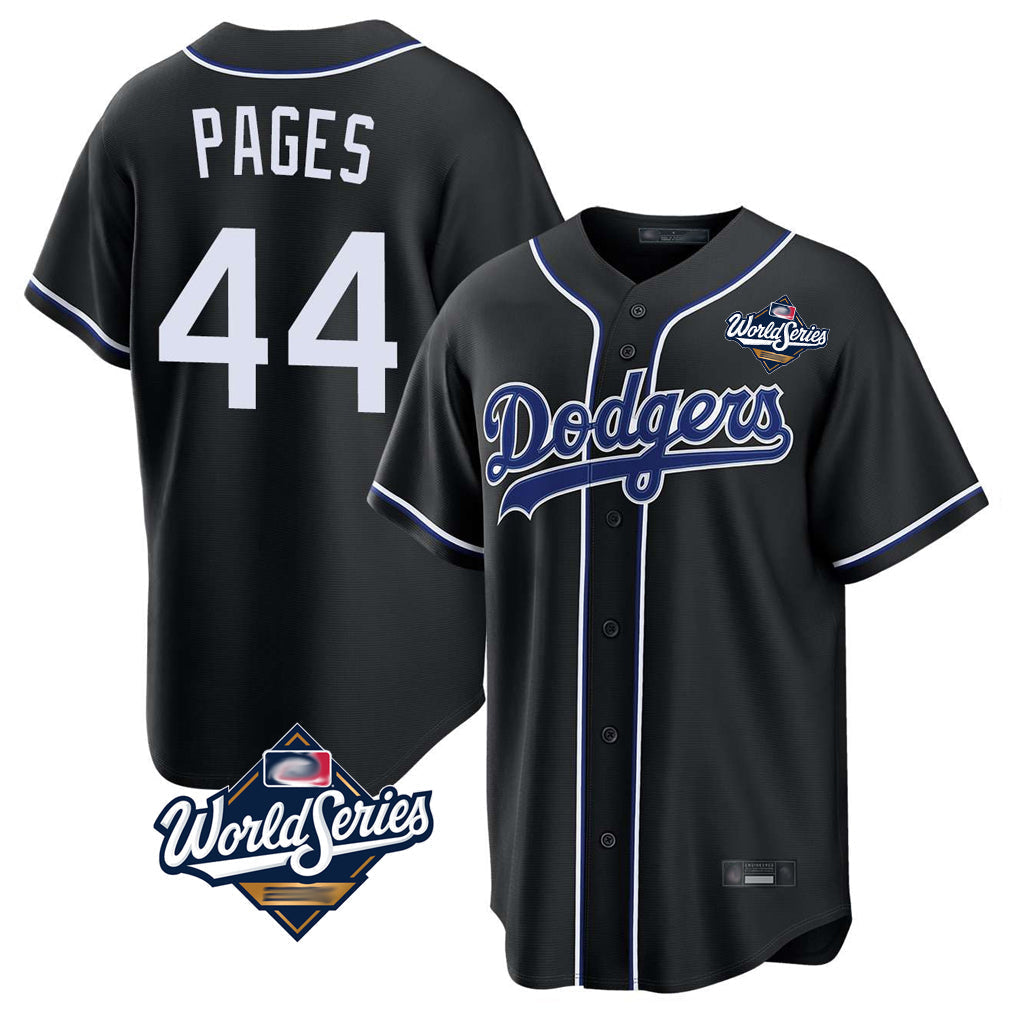Ldoa LA.Dodgers #44 Andy Pages Player Black World Series Carbon Limited Home Stitched Jerseys