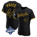 Ldoa LA.Dodgers #44 Andy Pages Player Black World Series Meet Snake Skin City Limited Elite Home Stitched Jerseys