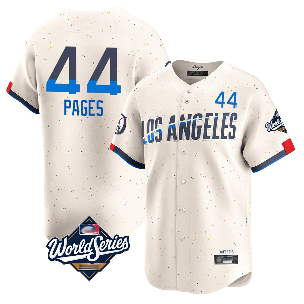 Ldoa LA.Dodgers #44 Andy Pages Player Cream World Series City Connect Limited Home Stitched Jerseys
