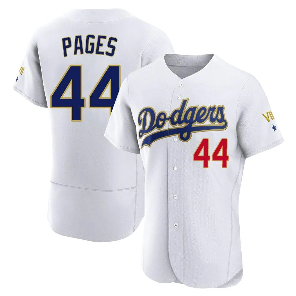 Ldoa LA.Dodgers #44 Andy Pages Player Gold White 2026 Collection Stadium Limited Elite Stitched Jerseys