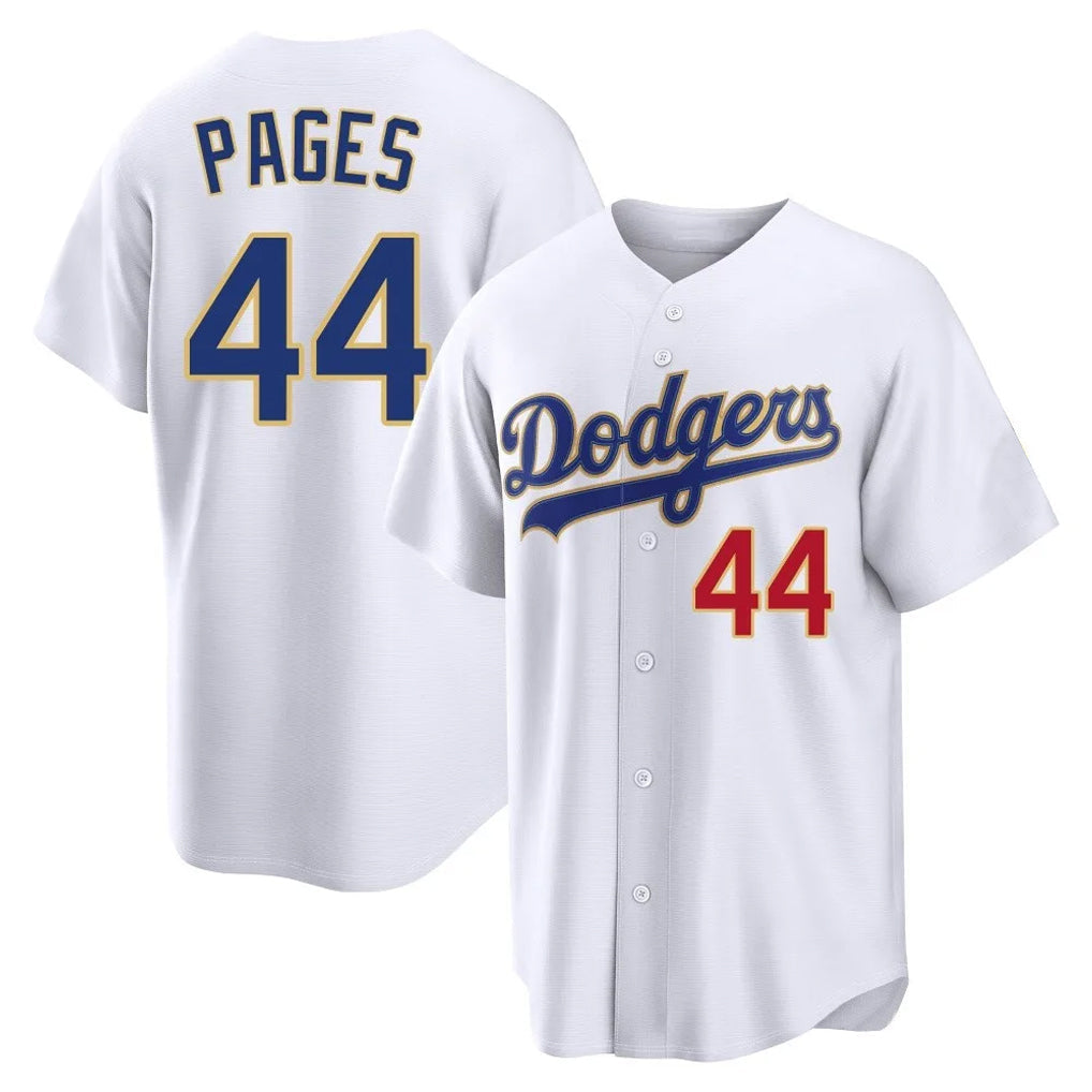 Ldoa LA.Dodgers #44 Andy Pages Player Gold White 2026 Collection Stadium Limited Stitched Jerseys