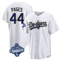 Ldoa LA.Dodgers #44 Andy Pages Player Gold White World Series Meet 2026 Collection Stadium Game Stitched Jerseys