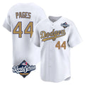 Ldoa LA.Dodgers #44 Andy Pages Player Gold World Series Collection Limited Home Stitched Jerseys