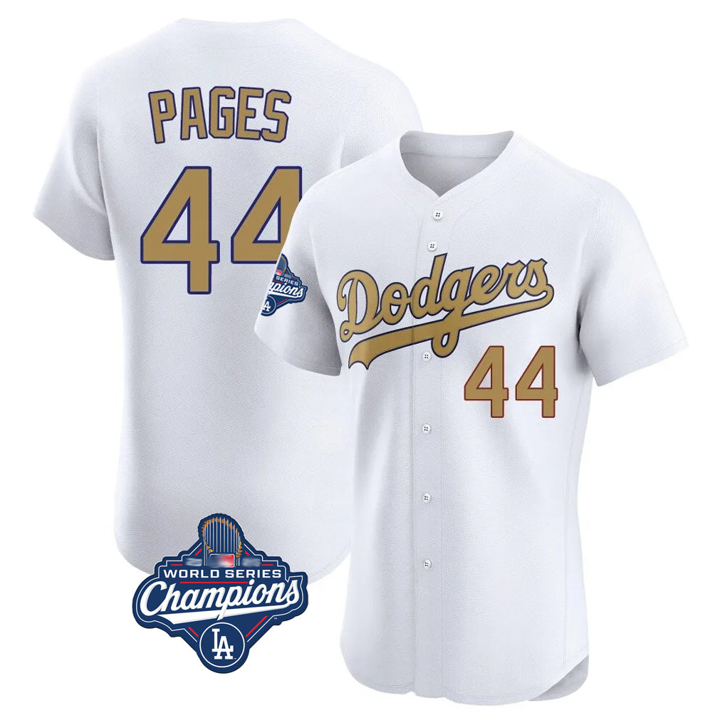 Ldoa LA.Dodgers #44 Andy Pages Player Gold World Series Meet Limited Elite Home Stitched Jerseys
