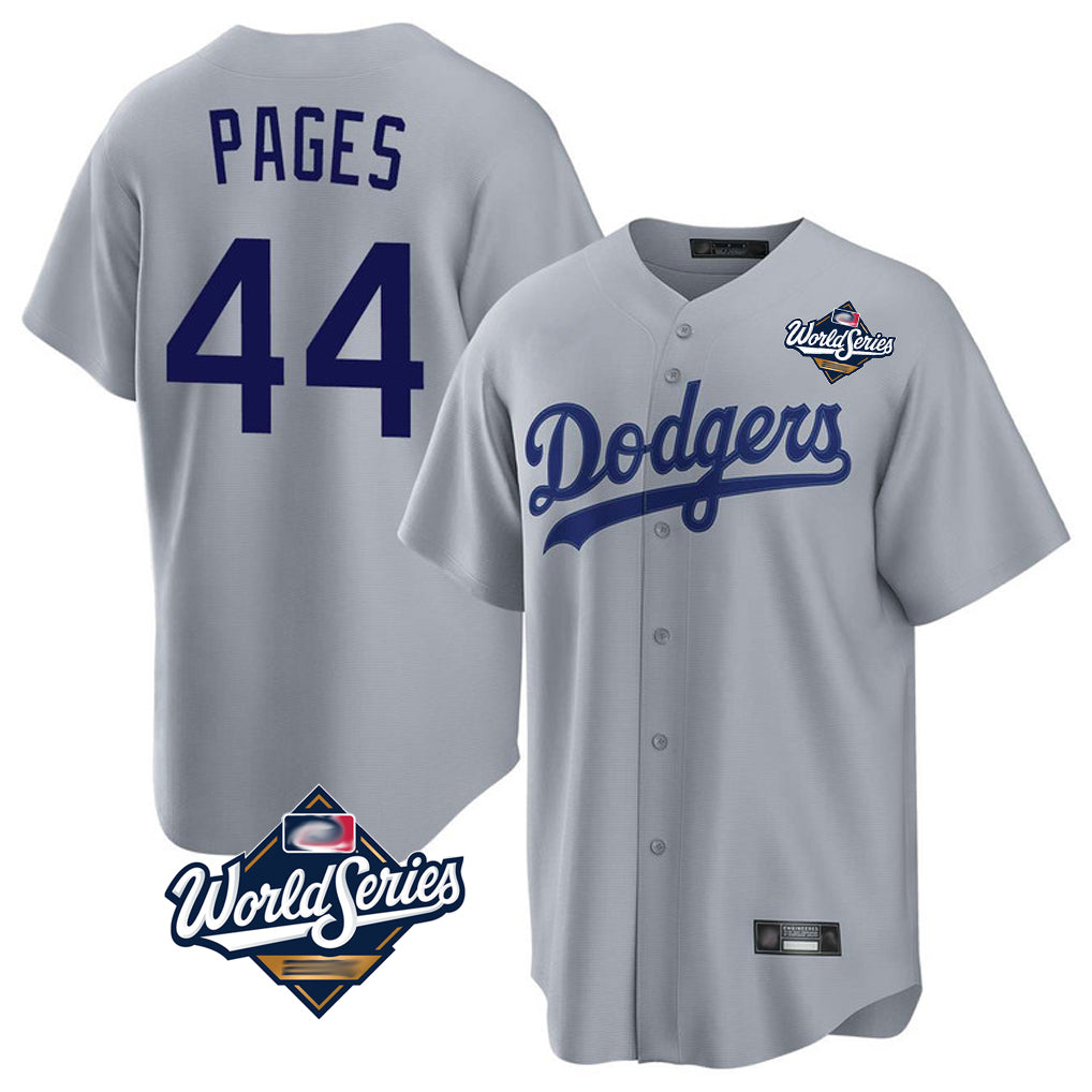 Ldoa LA.Dodgers #44 Andy Pages Player Gray World Series Game Stitched Jerseys