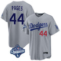 Ldoa LA.Dodgers #44 Andy Pages Player Gray World Series Meet Game Home Stitched Jerseys