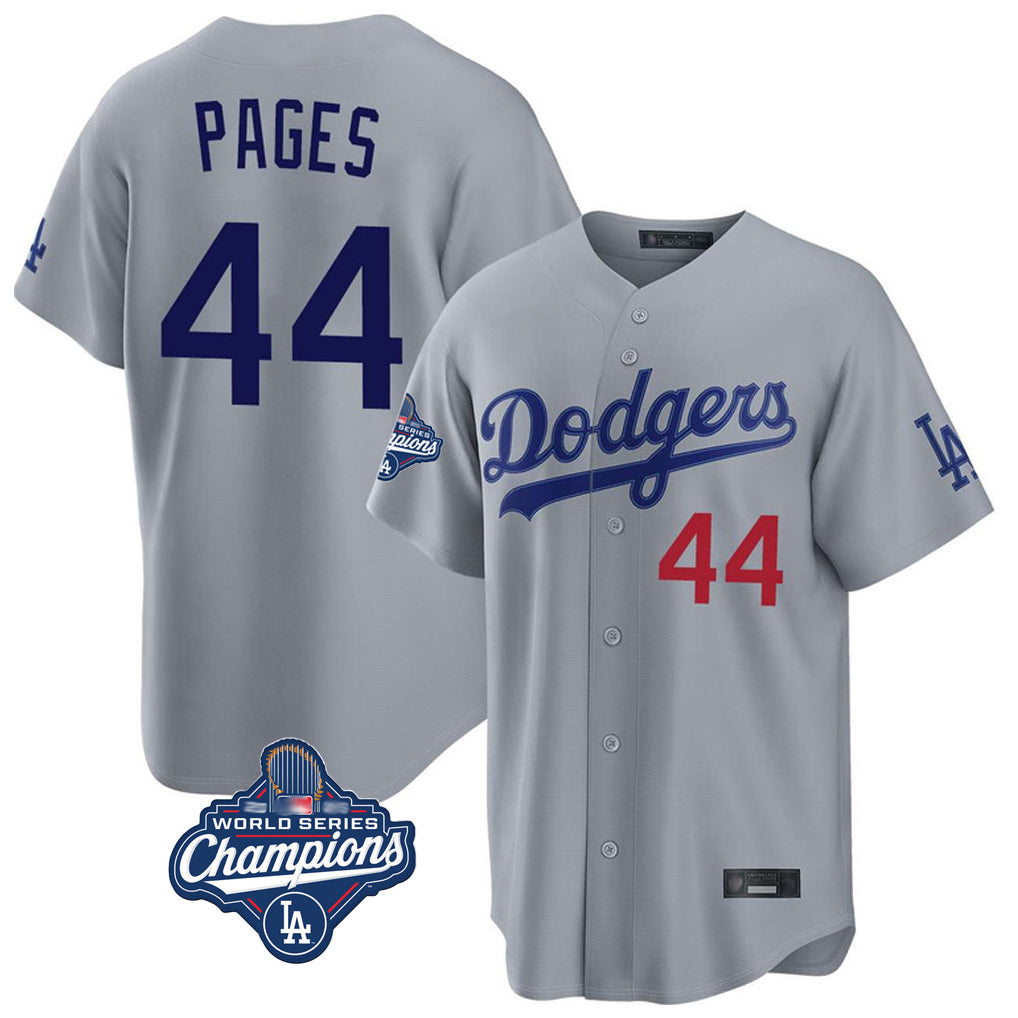 Ldoa LA.Dodgers #44 Andy Pages Player Gray World Series Meet Game Home Stitched Jerseys