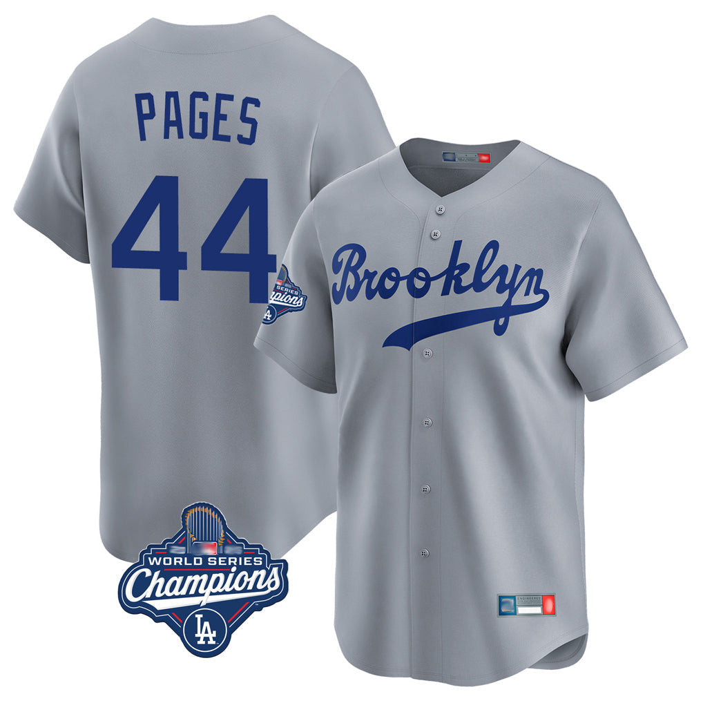 Ldoa LA.Dodgers #44 Andy Pages Player Gray World Series Meet Game Limited Home Stitched Jerseys