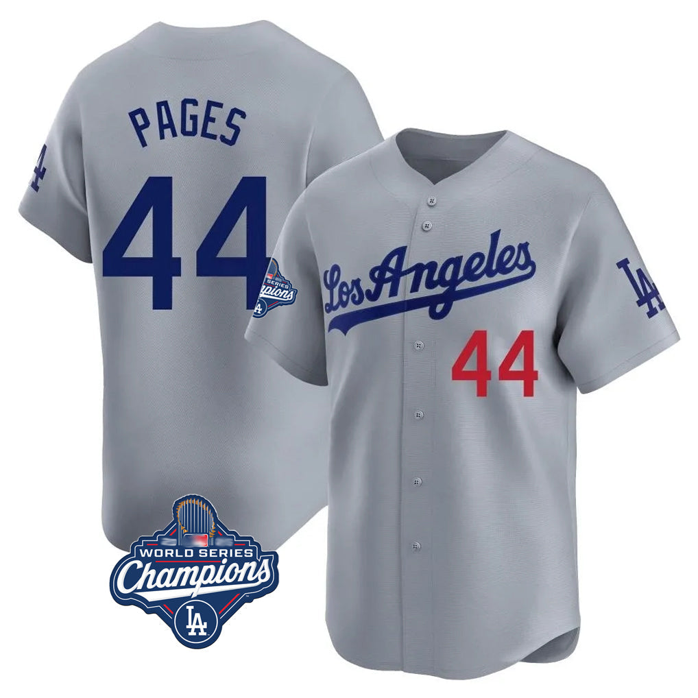 Ldoa LA.Dodgers #44 Andy Pages Player Gray World Series Meet Limited Home Stitched Jerseys