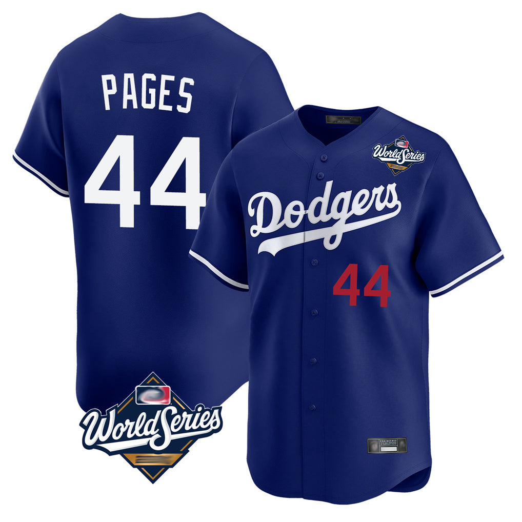 Ldoa LA.Dodgers #44 Andy Pages Player Royal World Series Limited Home Stitched Jerseys