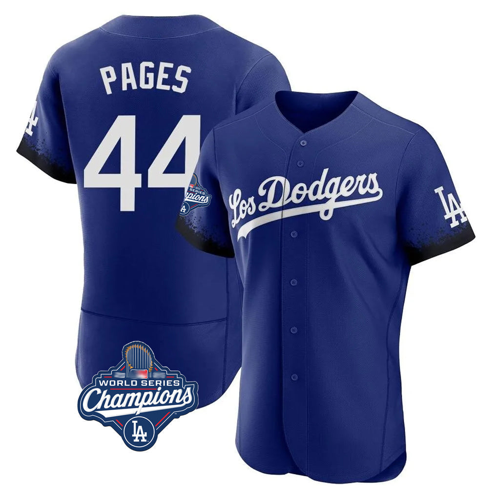 Ldoa LA.Dodgers #44 Andy Pages Player Royal World Series Meet City Connect Elite Home Stitched Jerseys
