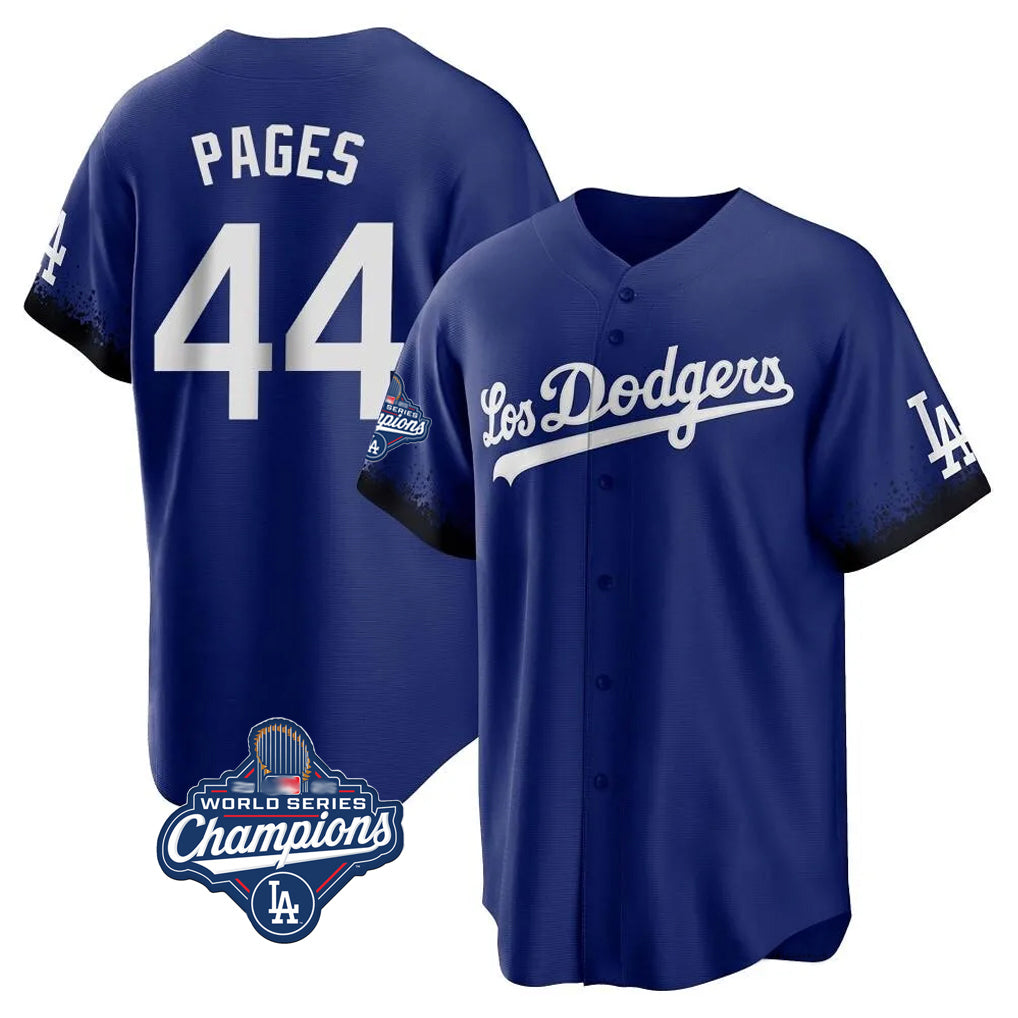 Ldoa LA.Dodgers #44 Andy Pages Player Royal World Series Meet City Connect Home Game Stitched Jerseys