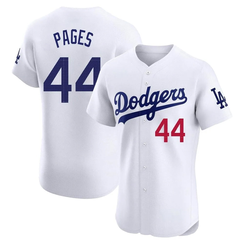 Ldoa LA.Dodgers #44 Andy Pages Player White Limited Elite Home Stitched Jerseys