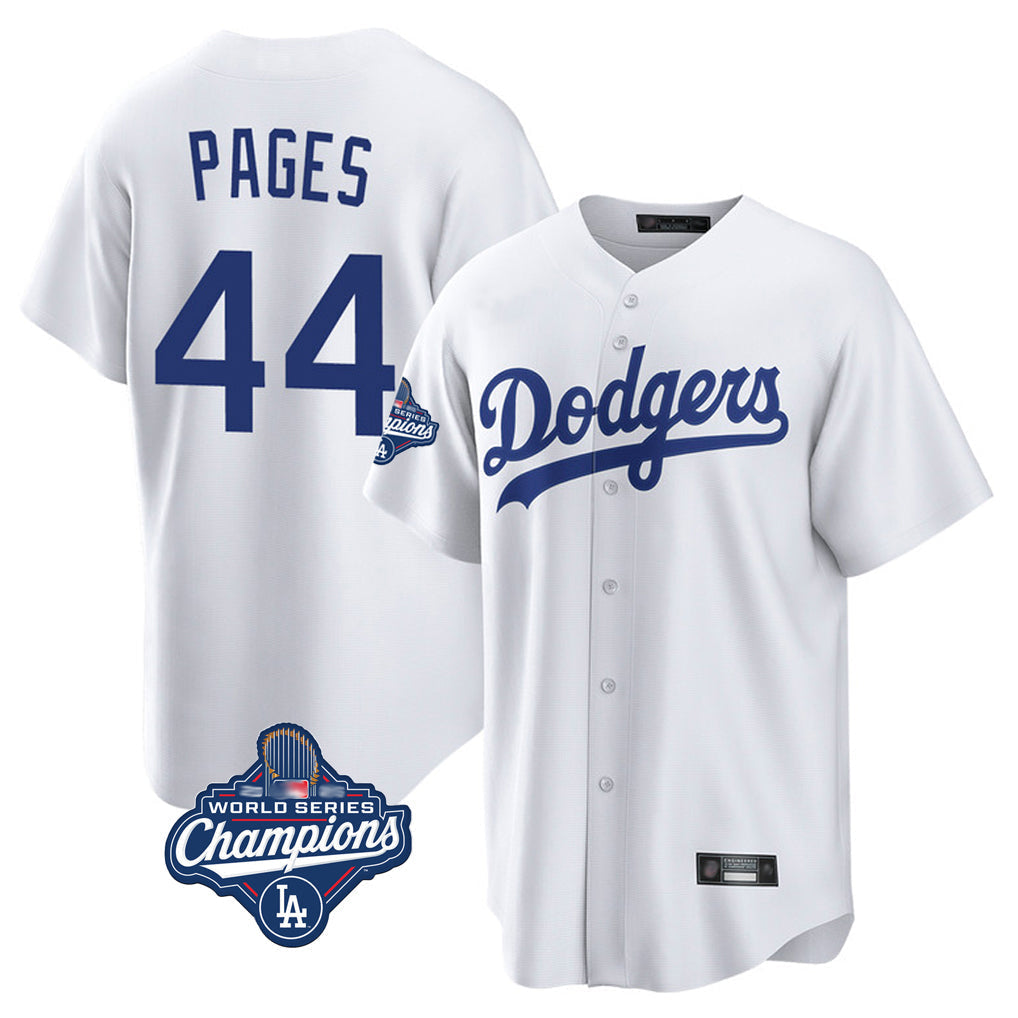Ldoa LA.Dodgers #44 Andy Pages Player White World Series Meet Game Home Stitched Jerseys